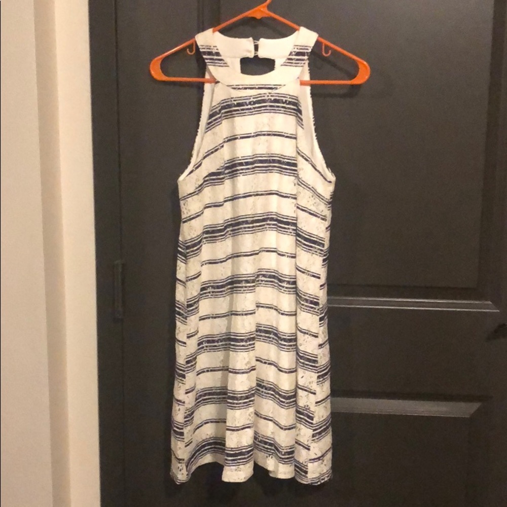 Lace striped dress